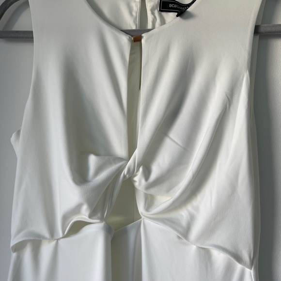 Bcbg fit and flare white cut out dress BRAND NEW - Picture 2 of 4